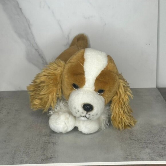 Animal Alley Brown & White Floppy-Eared Plush Dog Toy 15" By Toys R Us Soft Fuzz - Picture 14 of 16